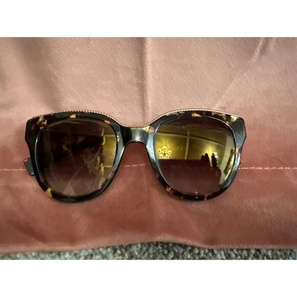 Marc Jacobs Brown Tortoise Gradient 165/S Twisted Temple Cat Eye Sunglasses - Picture 11 of 13